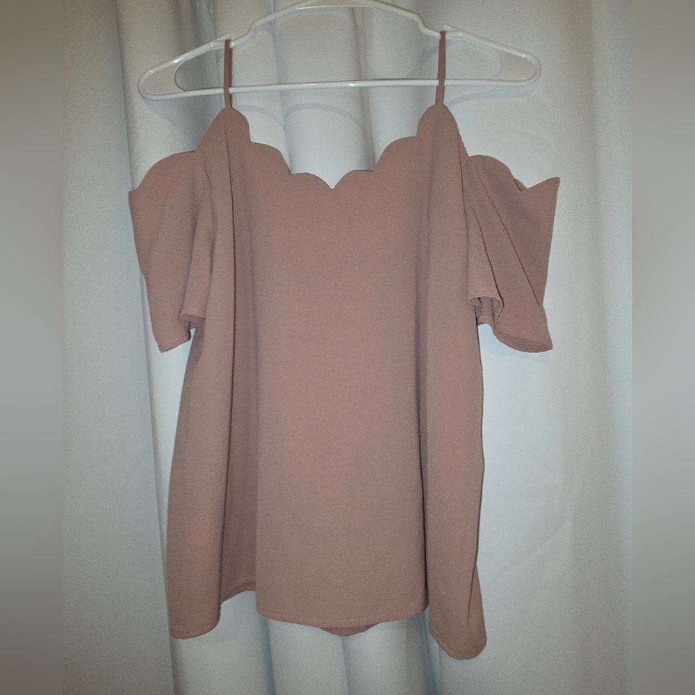Monteau Blush Off-Shoulder Blouse